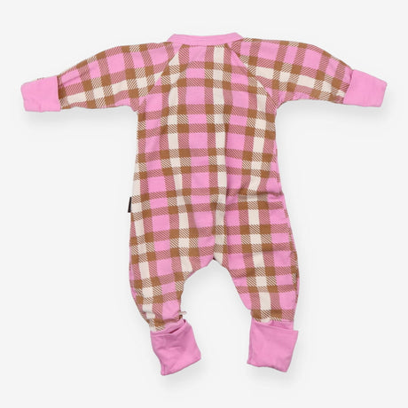 Wondersuit Pink and Tan Check
