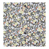 Black Ditsy Floral Button Front A-Line Midi Skirt