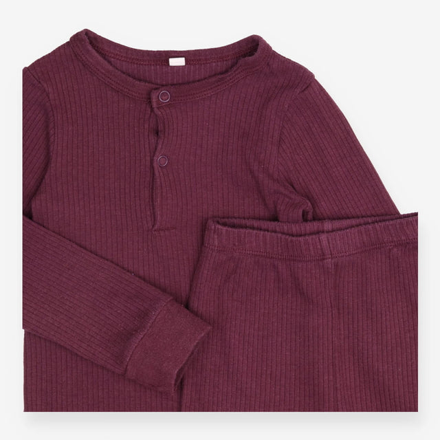 Pyjamas ribbed wine