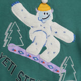 Sweater green snowboarding yeti