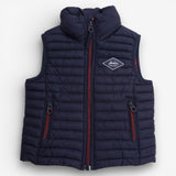 Gilet Navy Padded with red Zip