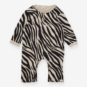 Romper Long Sleeve Zebra Print