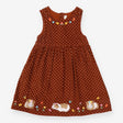 Pinafore Cord Brown Guinea Pigs Applique