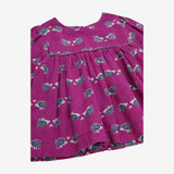 Blouse Pink with Blue Hedgehogs