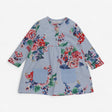 Dress Jersey Long Sleeve Blue Stripe with Floral P