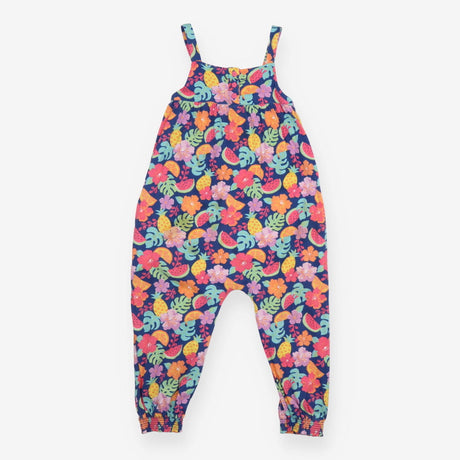 Romper blue jersey fruit flowers
