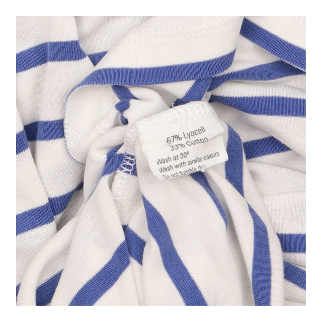 Blue and White Striped Short Sleeve Pocket Top