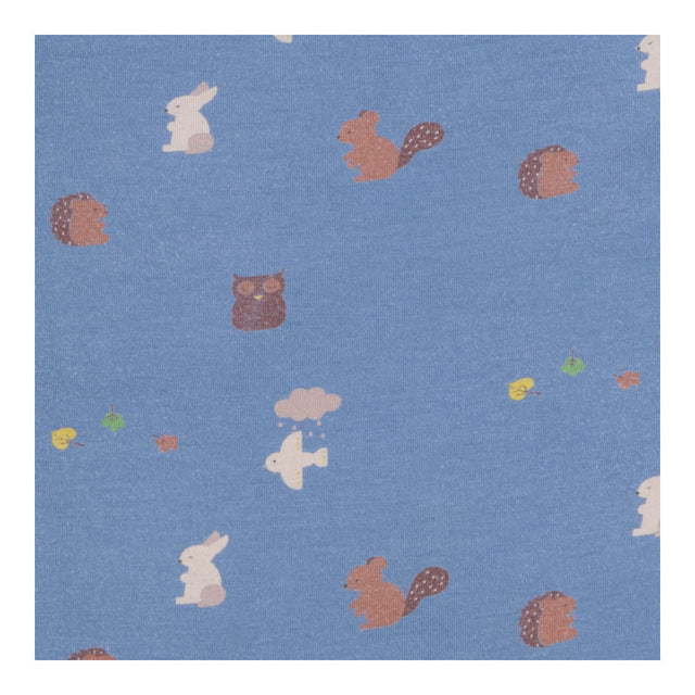 Pyjamas stripe bottoms blue woodland animals 