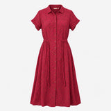 Shirt Dress Short Sleeve Button Through Spot Print