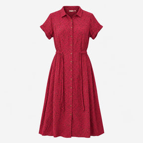 Shirt Dress Short Sleeve Button Through Spot Print