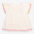 Tunic tee cream with ric rac trim