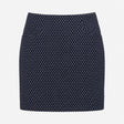 Dark Navy Silver Metallic Jacquard Cotton Stretch 