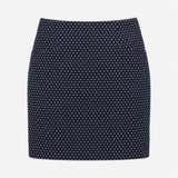 Dark Navy Silver Metallic Jacquard Cotton Stretch 