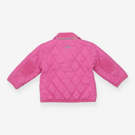 Quilted coat floral lined green bunny