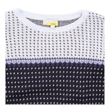 Navy & Grey Geometric Pattern Jumper