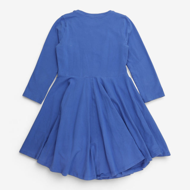 Dress long sleeves blue with white and navy flower