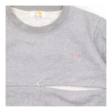 Sweater Grey Cotton Nursing Long Sleeve Sweatshirt