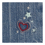 Jeans Heart and Star Applique