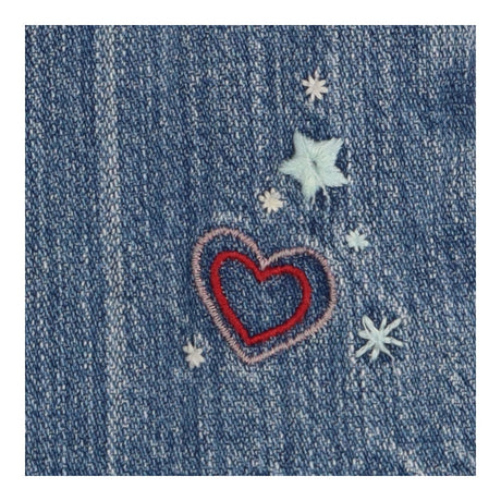 Jeans Heart and Star Applique