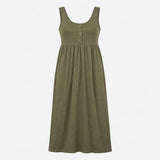 Maternity Dress Khaki Green Sleeveless Ankle Lengt