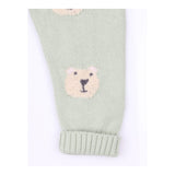Green knit outfit with polar bears