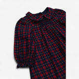 Dress Smocked Tartan with Gold