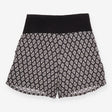 Maternity Shorts Black White Print Over Bump