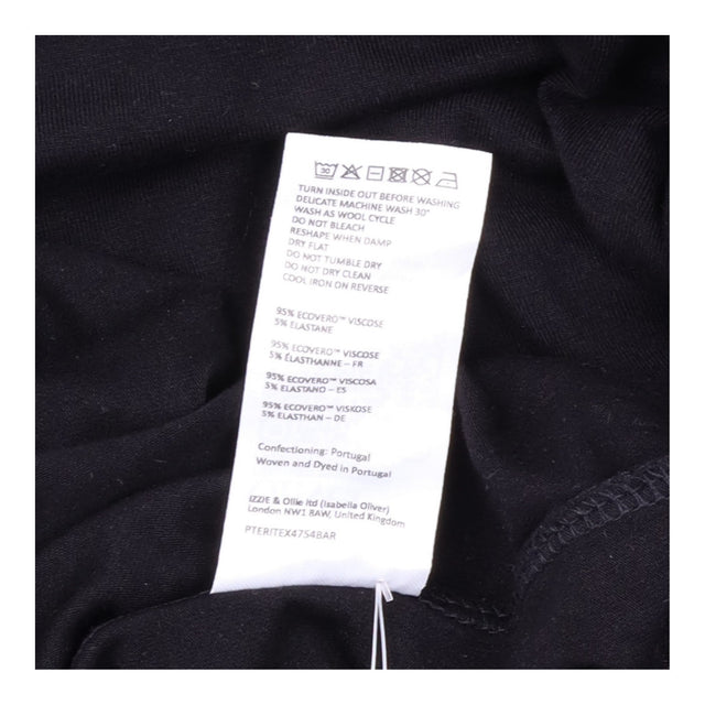 Black EcoVero Viscose Stretch Side Ruched Long Sle