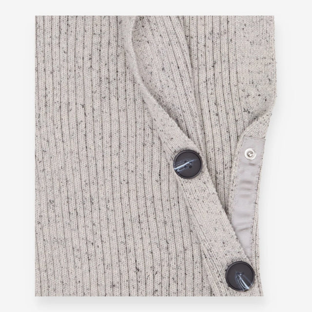 Seraphine Grey Ribbed Knit Maternity Poncho with B