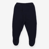 Knit footed baby joggers navy