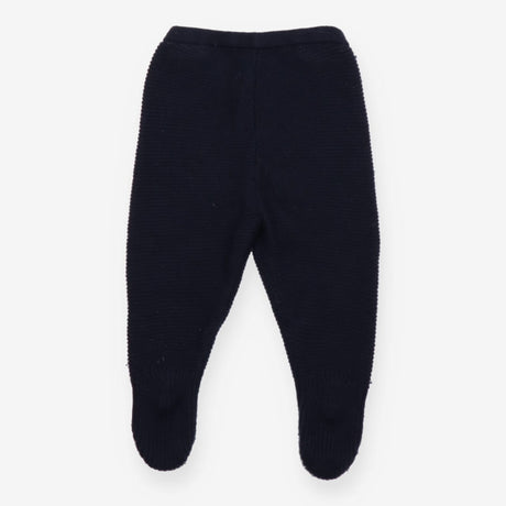 Knit footed baby joggers navy