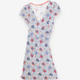Mandala tile floral wrap dress