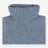 Ribbed Turtleneck Tank, Blue Knit