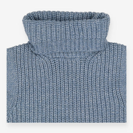 Ribbed Turtleneck Tank, Blue Knit
