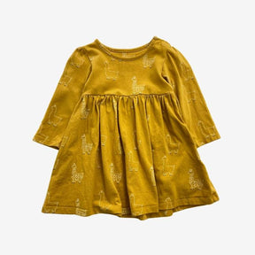 Ochre Llama Jersey Dress