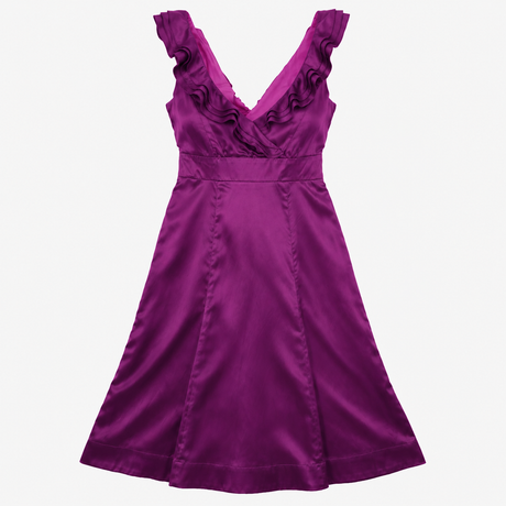 Purple Silk Blend Maxi Dress with Ruched Bust Deta