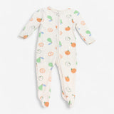Sleepsuit cream with fruit print