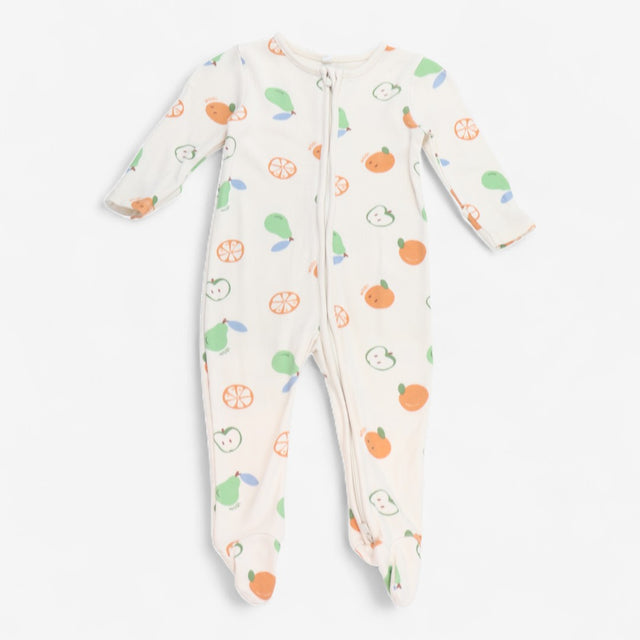 Sleepsuit cream with fruit print