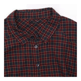 Red Navy Blue Plaid Tartan Check Cotton Lurex Long