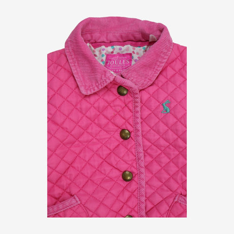 Quilted Pink Jacket with Collar 