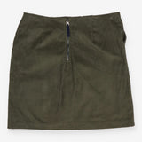Skirt Khaki Corduroy A Line Cotton Above Knee