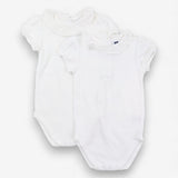 2 Packs Bodysuit Collared White