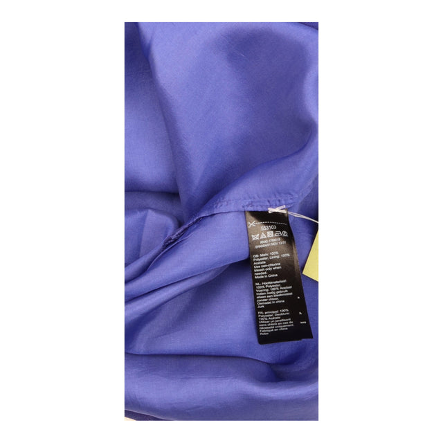 Royal Blue Sequined Lace Embellished Cape Sleeve V