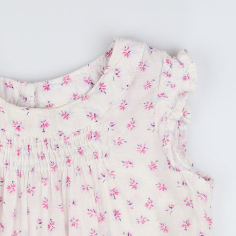 Romper White with Pink Floral