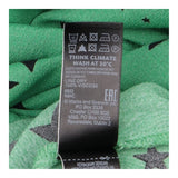 Midi Dress Green Viscose Star Print V Neck Long