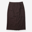 Skirt 97% Wool Pleated Midi Brown
