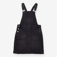 Dress Washed Black Denim Cotton Dungaree Pinafore