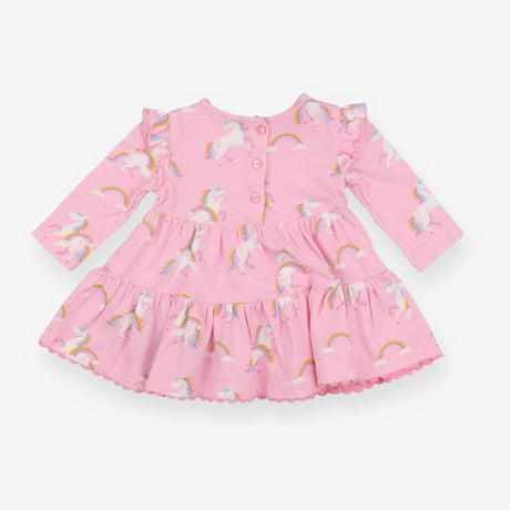 Dress Jersey Pink Rainbow Unicorns