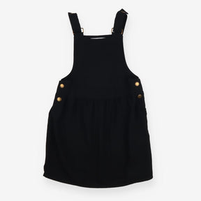 Pinafore black woven