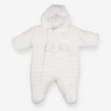 White fleece pramsuit